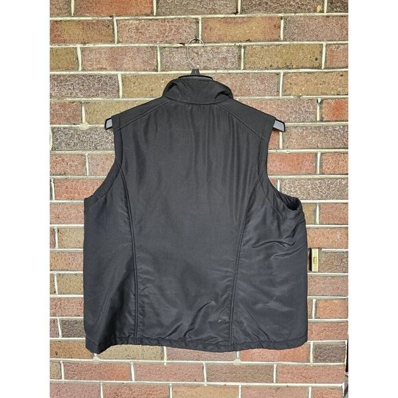 JMS Just My Size Women's Vest Quilted Black Full Zip - Picture 4 of 4